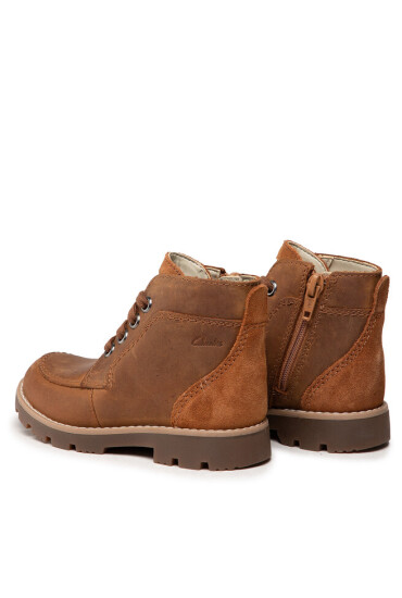 Clarks Зимни обувки Heath Lace T 261540917 Tan Leather - Mera.bg