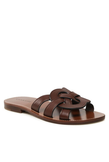 Coach Чехли Issa Leather Sandal CI222 Walnut - Mera.bg