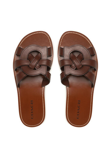 Coach Чехли Issa Leather Sandal CI222 Walnut - Mera.bg