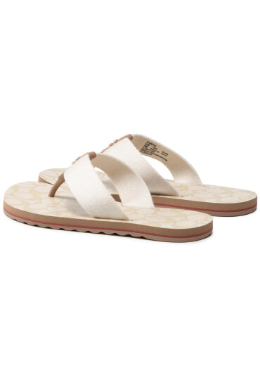 Coach Джапанки Zoe Webbed C2978 Chalk - Mera.bg