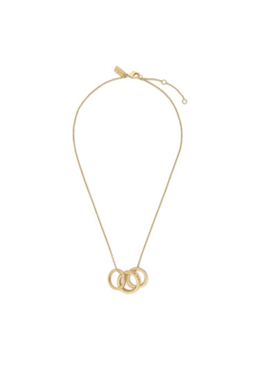 Coach Колие Signature Openwork Pendant Necklace 37422694GLD710 Златист - Mera.bg