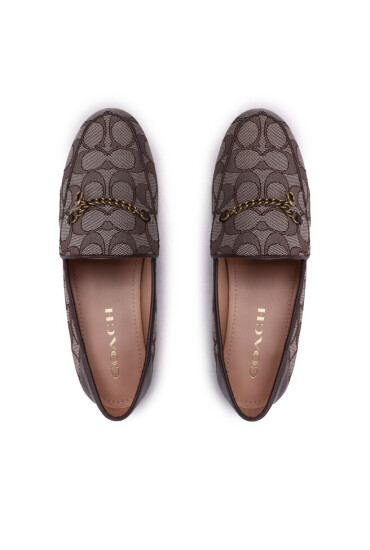 Coach лоуфъри с дебела подметка Hanna Textured Jacq CC888 Кафяв - Mera.bg