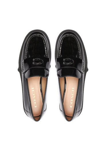 Coach лоуфъри с дебела подметка Leah Ptnt Lth Loafer CM752 Black Patent BKA - Mera.bg