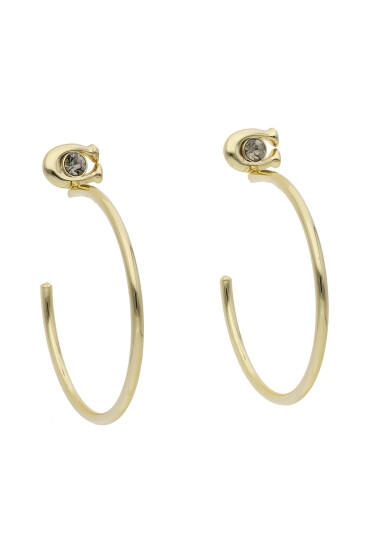 Coach Обици C Hoop Ear C9355 Златист - Mera.bg