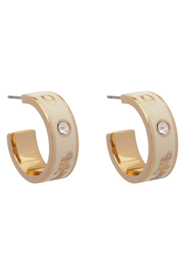 Coach Обици Enamel Horse & Carriage Hoop Earrings 37479036GLD100 Златист - Mera.bg