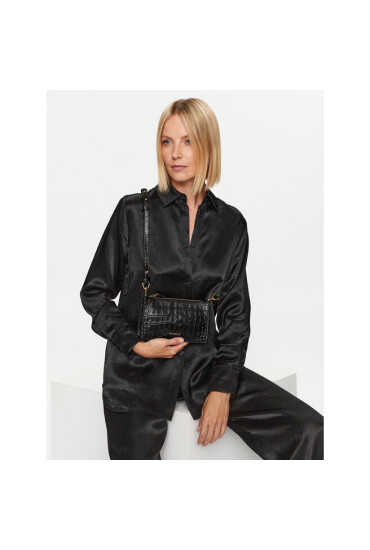 Coccinelle Дамска чанта NTI Arya Croco Soft E5 NTI 55 01 01 Noir 001 - Mera.bg