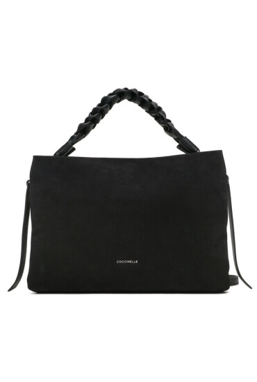 Coccinelle Дамска чанта P6P Boheme Suede Bimaterial E1 P6P 19 02 01 Grai Noir/Noir 001 - Mera.bg