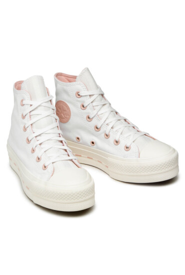Converse Кецове Ctas Lift Hi 572709C White/Egret/Pink Clay - Mera.bg