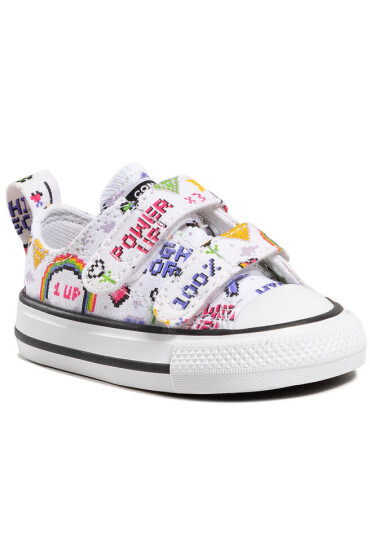 Converse Кецове Ctas 2V Ox 770172C White/Black/Bold Pink - Mera.bg
