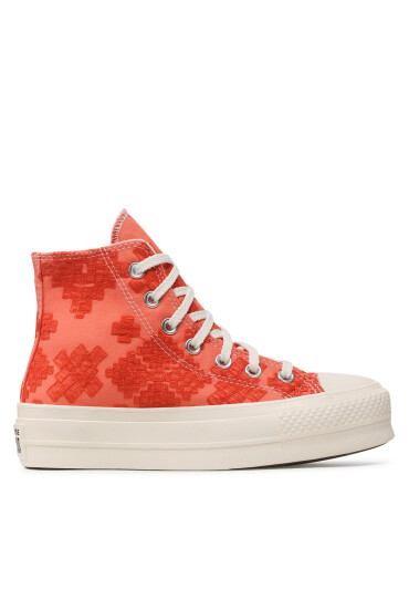 Converse Кецове Chuck Taylor All Star Lift Festival Broderie A02233C Червен - Mera.bg