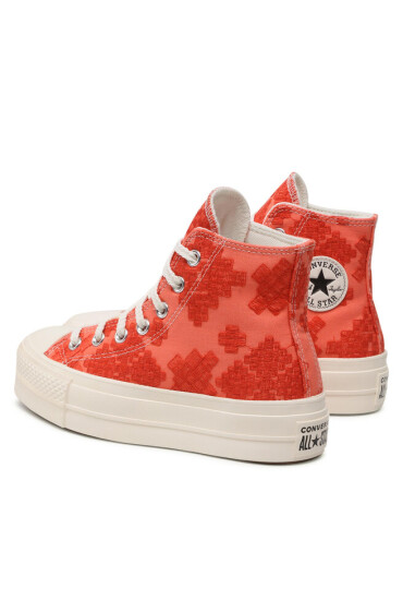 Converse Кецове Chuck Taylor All Star Lift Festival Broderie A02233C Червен - Mera.bg
