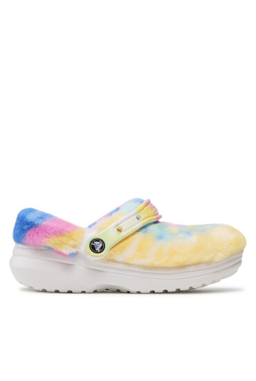 Crocs Чехли Classic Fur Sure 207303 White/Multi - Mera.bg