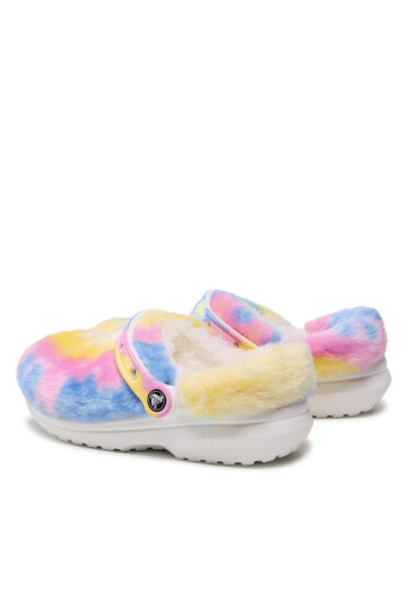 Crocs Чехли Classic Fur Sure 207303 White/Multi - Mera.bg