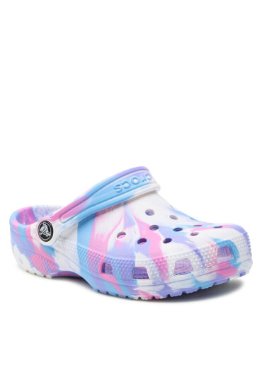 Crocs Чехли Classic Marbled Clog K 207464 White/Pink - Mera.bg