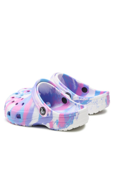 Crocs Чехли Classic Marbled Clog K 207464 White/Pink - Mera.bg