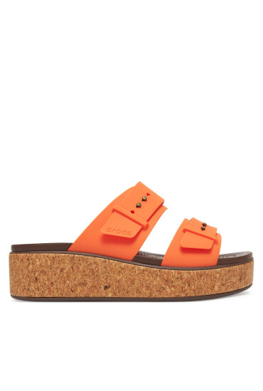 Crocs Чехли Brooklyn Cork Buckle 211252 Оранжев - Mera.bg