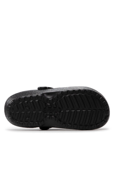Crocs Чехли Classic Glitter Lined Clog 205842 Black/Silver - Mera.bg