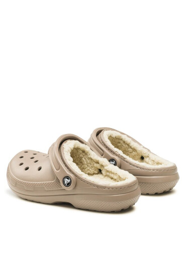 Crocs Чехли Classic Lined Clog 203591 Mushroom/Bone 2YB - Mera.bg