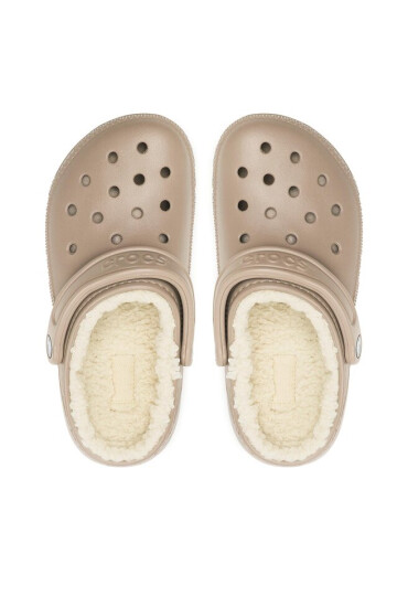 Crocs Чехли Classic Lined Clog 203591 Mushroom/Bone 2YB - Mera.bg