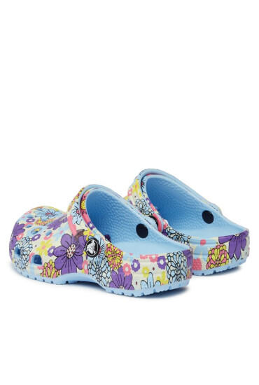 Crocs Чехли Classic Retro Floral Clog Kids 209059 Blue Calcite/Multi 4NT - Mera.bg