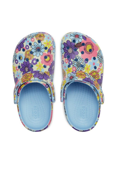 Crocs Чехли Classic Retro Floral Clog Kids 209059 Blue Calcite/Multi 4NT - Mera.bg