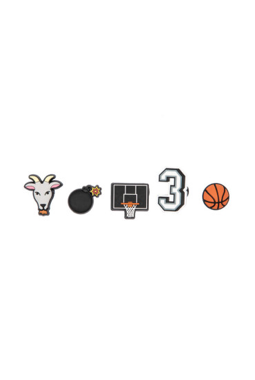 Crocs Декорация за обувки Jibbitz Basketball Star 5 pack 10009750 Черен - Mera.bg