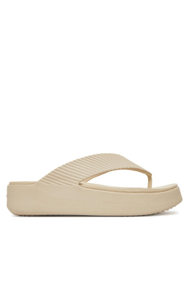 Crocs Джапанки Getaway Groove Platform Flip 210700 Бежов - Mera.bg
