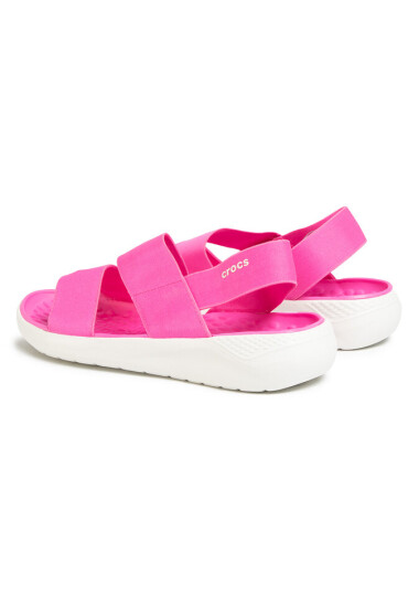 Crocs Сандали Literide Streach Sandal W 206081 Electric Pink/Almost White - Mera.bg