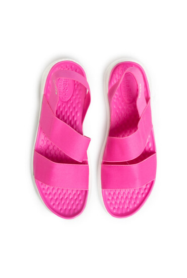 Crocs Сандали Literide Streach Sandal W 206081 Electric Pink/Almost White - Mera.bg
