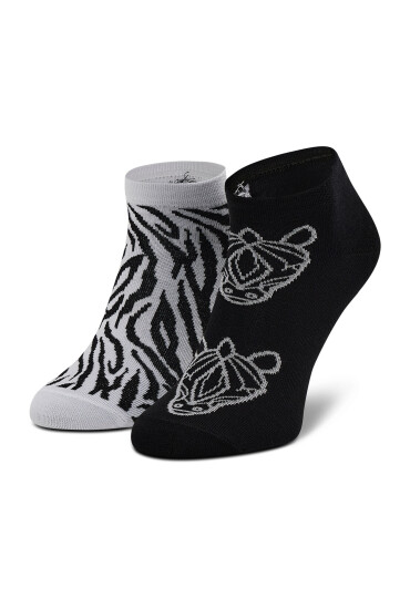 Cup of Sox Чорапи къси унисекс Zabra W Bambusie Dla Ciebie Dzikusie Черен - Mera.bg