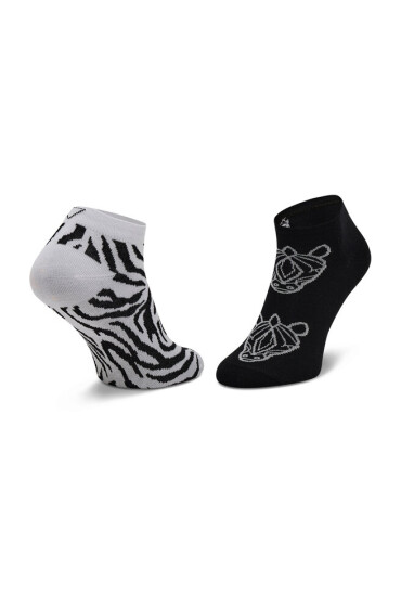 Cup of Sox Чорапи къси унисекс Zabra W Bambusie Dla Ciebie Dzikusie Черен - Mera.bg