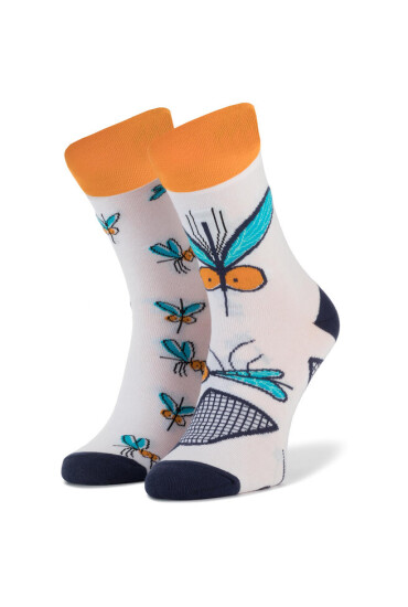 Cup of Sox Дълги чорапи unisex Bzyki Z Afryki Бял - Mera.bg