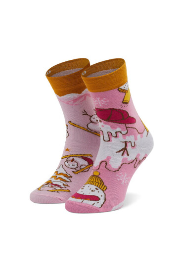 Cup of Sox Дълги чорапи unisex Snowpetki Różowe - Mera.bg