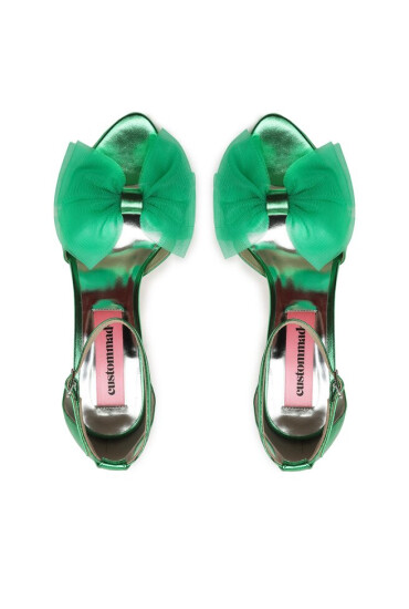 Custommade Сандали Ashley Metallic Bow 999624046 Зелен - Mera.bg