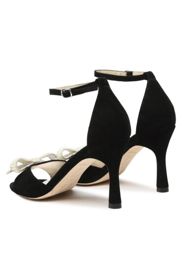 Custommade Сандали Ashley Pearl Bow 999621046 Черен - Mera.bg
