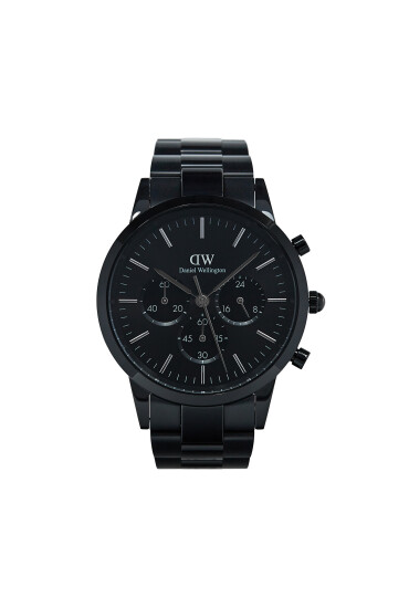 Daniel Wellington Часовник Iconic Chronograph Link Onyx DW00100642 Черен - Mera.bg