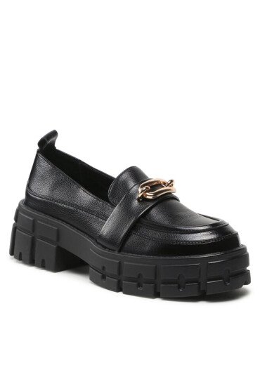 DeeZee лоуфъри с дебела подметка 8711-2 Black - Mera.bg