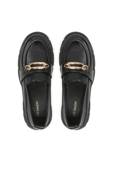 DeeZee лоуфъри с дебела подметка 8711-2 Black - Mera.bg