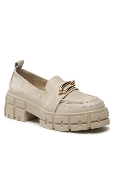 DeeZee лоуфъри с дебела подметка 8711-2 Beige - Mera.bg
