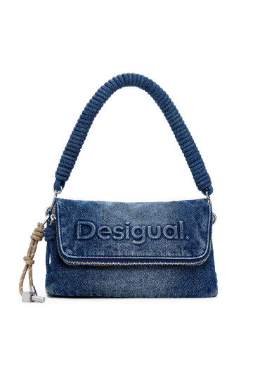 Desigual Дамска чанта Half Logo 25SAXD23 Син - Mera.bg