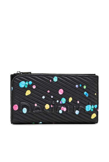 Desigual Голям дамски портфейл 23WAYP15 Черен - Mera.bg