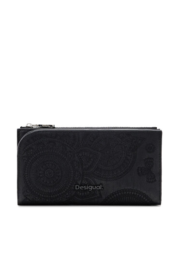 Desigual Голям дамски портфейл 24SAYP15 Черен - Mera.bg