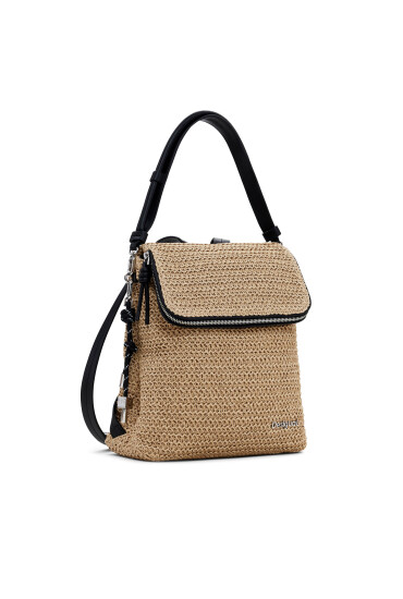 Desigual Раница Raffia Hamption 25SAKO04 Бежов - Mera.bg