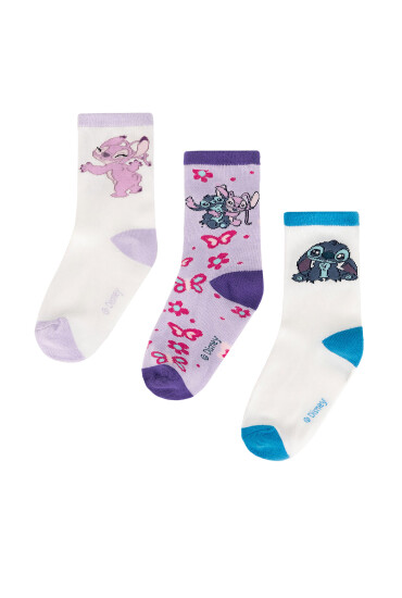 Disney Classics Комплект 3 чифта дълги чорапи детски ACCCS-AW24-301DCLS (3-pack) Виолетов - Mera.bg
