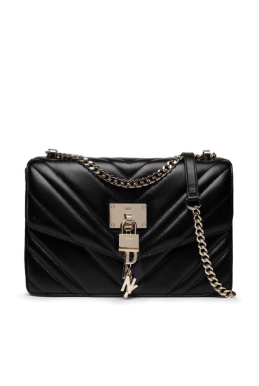 DKNY Дамска чанта Elissa Lg Shoulder B R223B281 Blk/Gold BGD - Mera.bg