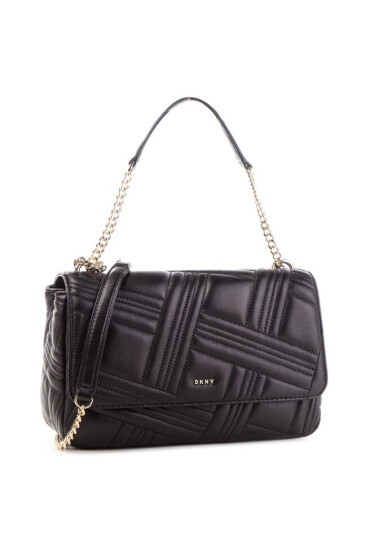 DKNY Дамска чанта Allen Lg Flap Shoulder R833B637 Blk/Gold BGD - Mera.bg