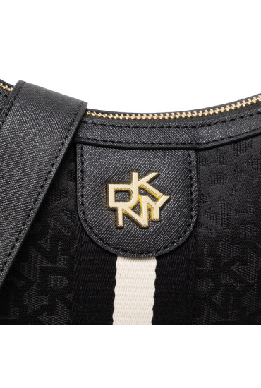 DKNY Дамска чанта Carol Md Pouchettte R14HFQ12 Bk Logo/Bk XLB - Mera.bg