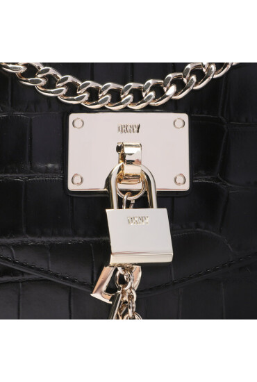 DKNY Дамска чанта Elissa Sm Flap Shoul R333PC81 Blk/Gold BGD - Mera.bg