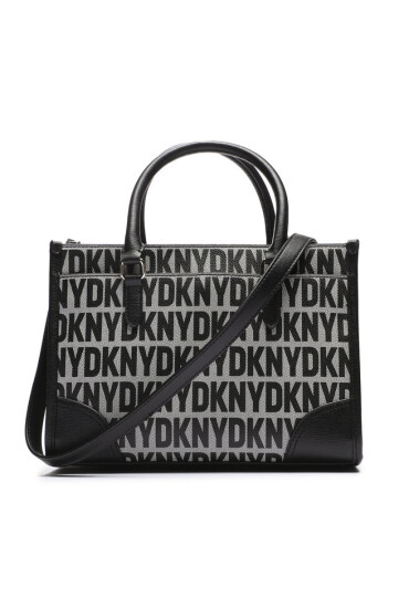 DKNY Дамска чанта Perri Box Satchel R33DYY94 Bk Logo-Bk XLB - Mera.bg