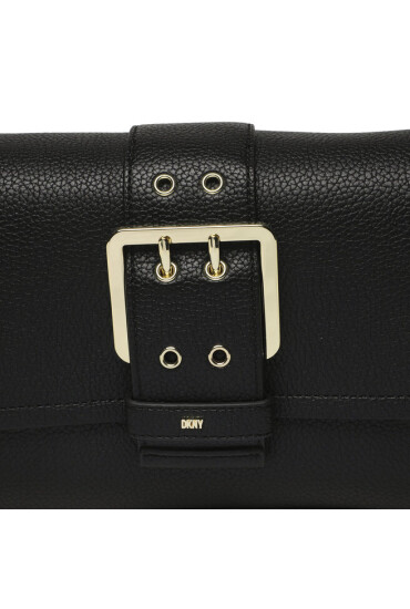 DKNY Дамска чанта Rita Flap Demi R31HZX30 Blk/Gold BGD - Mera.bg